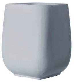 Supergreens Γλάστρα Πήλινη Κάθετη "Regal" Γκρι S 21x21x26 εκ.