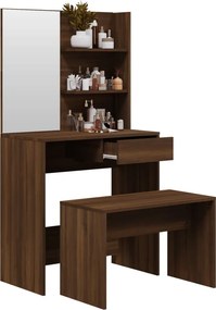 vidaXL Μπουντουάρ Σετ Καφέ Δρυς 74,5 x 40 x 141 εκ.