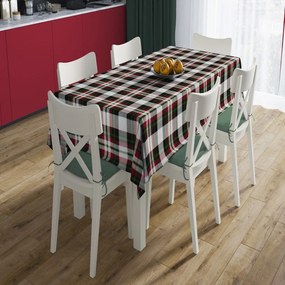 Καρέ Αλέκιαστο Tartan 493 Red-Green DimCol 90X90cm 90x90cm Cotton-Polyester