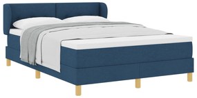 vidaXL κρεβάτι με ελατήριο  και στρώμα Μπλε 140x200 εκ από Υφάσματα
