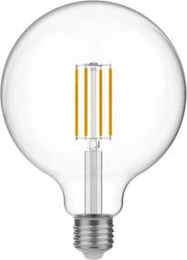 LED Filament Λαμπτήρας N04 Γλόμπος G125 Διαφανής 7W 806Lm E27 3500K Dimmable