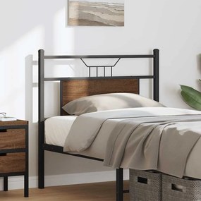 vidaXL Ανταλλακτικό κεφαλάρι Καφέ Δρυς 75 εκ. Επεξεργασμένο Ξύλο/Ατσάλι