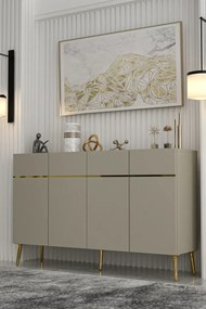 Stewehome Κονσόλα από σανίδα με ντουλάπι και ράφι μοντέρνου σχεδιασμού 120x32x75 cm