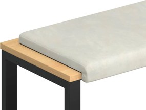 vidaXL Μαξιλάρι πάγκου Βελούδο Κρεμ Βάθος 35 εκ.