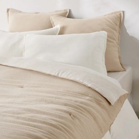 Κάλυμμα κρεβατιού 2 όψεων από βαμβάκι και λινό