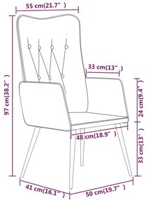 Τριχωτή Καρέκλα με Φτερά Καφέ και Λευκό Γνήσιο Δέρμα - Καφέ