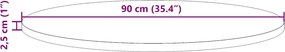 vidaXL Επιφάνεια Τραπεζιού Ø90 x 2,5 εκ. από Μασίφ Ξύλο Πεύκου