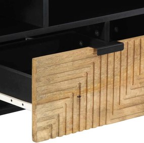vidaXL Ντουλάπι τηλεόρασης καφέ 100x33x46 cm μασίφ ξύλο Mango