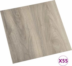 vidaXL Πλάκες Δαπέδου 5,11 τ.μ. 55 pcs PVC Χρώμα ξύλου