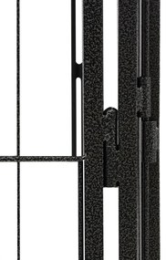 Κλουβί Σκύλου 12 Πάνελ Μαύρο 50x100 εκ. Ατσάλι με Βαφή Πούδρας - Μαύρο