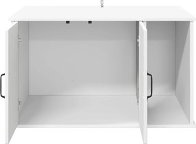 vidaXL Σπίτι Γάτας Λευκό 85 x 55 x 50 εκ. Επεξεργασμένο ξύλο