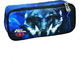 Κασετίνα Διπλή (23x6x10) No Fear Night Wolf