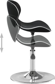 vidaXL Καρέκλα Τραπεζαρίας Μαύρη από Συνθετικό Δέρμα