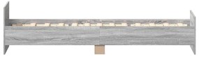 vidaXL Πλαίσιο Κρεβατιού Γκρι Sonoma 100x200 εκ. Επεξεργασμένο Ξύλο