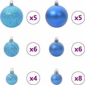 vidaXL Τεχνητό Χριστουγεννιάτικο Δέντρο με 150 LED Λευκό 150 cm