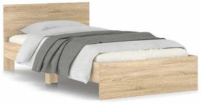 vidaXL Πλαίσιο Κρεβατιού με Κεφαλάρι Sonoma Δρυς 100x200εκ. Επεξ. Ξύλο
