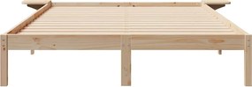 vidaXL Κρεβατοκάμαρα με Πλαϊνά Τραπέζια Φυσικό 140 x 220 cm