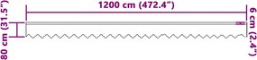 vidaXL Κουρτίνα Δαντέλας με κουρτίνες Λευκό 80 x 1200 εκ Πολυεστέρας