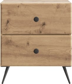vidaXL Κομοδίνο 2 τεμ. Artisan Δρυς 43 x 34,5 x 47,5 εκ