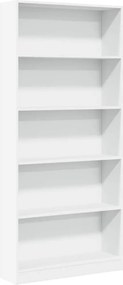 vidaXL Βιβλιοθήκη Λευκή 80x24x176 εκ. από Επεξεργασμένο Ξύλο