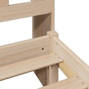 Κρεβάτι Βιβλιοθήκη Χωρίς Στρώμα 75x190 εκ Μασίφ Ξύλο Πεύκο 3321922