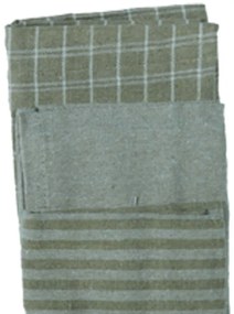 Πετσέτα Κουζίνας Χακί Βαμβακερή 45x65cm Σετ 3 τμχ.SL7340 San Lorentzo 7340KHAKI
