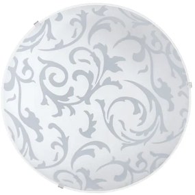 Eglo Scalea Κλασική Γυάλινη Πλαφονιέρα Οροφής με Ντουί E27 σε Λευκό χρώμα 31.5cm 90043