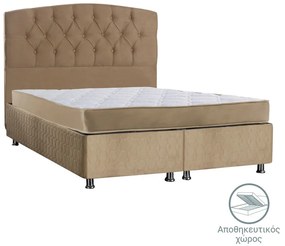 Κρεβάτι Lanse pakoworld διπλό με αποθηκευτικό χώρο φυσικό 160x200εκ