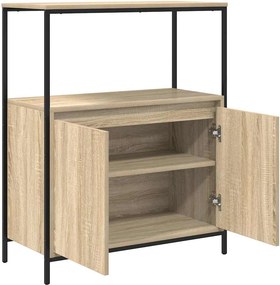 vidaXL Ντουλάπι μπάνιου με ράφια Sonoma δρυς 76,5x35x95 εκ.