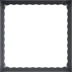 vidaXL Περίγραμμα γκαζόν 4 τμχ. 60 x 60 x 35 cm Ατσάλι Ανθρακί