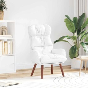 vidaXL Χαλαρωτική Πολυθρόνα Λευκό Τεχνητό Δέρμα