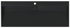 vidaXL Νιπτήρας Μαύρος Ματ 120x46x11εκ. Συνθετικός από Τεχνητό Μάρμαρο