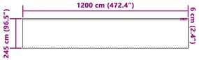 vidaXL Κουρτίνες με κουρτίνες Floral Λευκό Πολυεστέρας