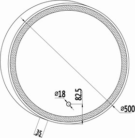 Karag Anatoli PIM 0154 - Καθρέπτης μπάνιου Led 50×50