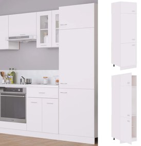 vidaXL Ντουλάπι Ψυγείου "Lyon" Λευκό 60x57x207 εκ. από Τεχνητό Ξύλο