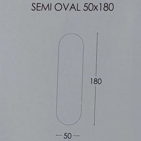 Καθρέπτης τοίχου 5mm Semi Oval Project Mirrors 50x180