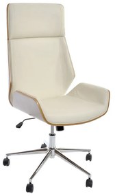 Καρέκλα Γραφείου DKD Home Decor Καφέ Κρεμ Ασημί 60 x 65,5 x 118 cm