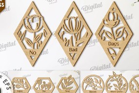 Intra απο ξύλο plywood 3mm-4mm πάχος κοπής με λέιζερ 3D φυτών διακόσμησης τοίχου Δίασταση 30x20 cm INTRAFABR-111427440