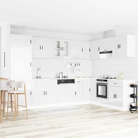 vidaXL Βάση νιπτήρα με αποθήκευση Porto 2 pcs Λευκό Επεξεργασμένο ξύλο