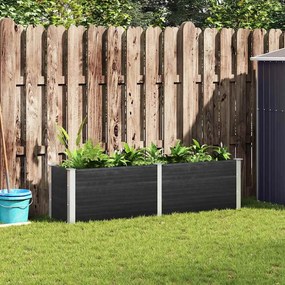 vidaXL Ζαρντινιέρα Υπερυψωμένη Γκρι 200 x 50 x 54 εκ. από WPC