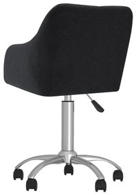 vidaXL Καρέκλες Τραπεζαρίας Περιστρεφόμενες 2 τεμ. Μαύρες Υφασμάτινες