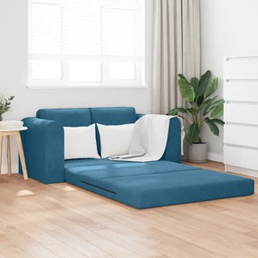 vidaXL Καναπές-κρεβάτι 2 σε 1 Μπλε 148x71x83 εκ Μαλακό