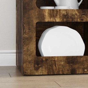 vidaXL Πλαϊνό γραφείο ELST Καπνιστό Δρύς 40 x 35 x 100,5 εκ