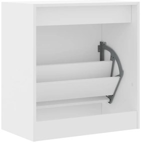 vidaXL Παπουτσοθήκη Λευκή 60x34x63,5 εκ. από Επεξεργασμένο Ξύλο