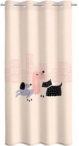 ΠΑΙΔΙΚΗ ΚΟΥΡΤΙΝΑ ΜΕ ΤΡΟΥΚΣ 160x250cm SAINT CLAIR - DOGGY PINK