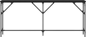 vidaXL Τραπέζι κονσόλας Μαύρη δρυς 180 x 23 x 75 cm