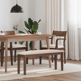 vidaXL Πάγκος 110 cm Καφέ μασίφ ξύλο καουτσούκ