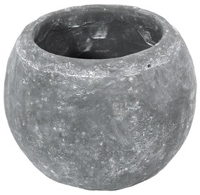 GloboStar® Artificial Garden ALONISSOS 20458 Τσιμεντένιο Κασπώ Γλάστρα - Flower Pot Γκρι Φ18.5cm x Υ14.5cm