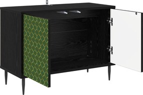 vidaXL Ντουλάπι TV GELEEN 69 x 33 x 50,5 εκ. Μαύρη Δρυς