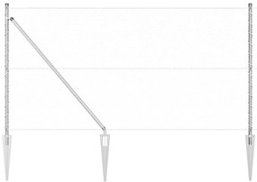 vidaXL Στύλος Περιφράξεων Ασημί 100 x 1,2 m (25 mm δίχτυ) Ατσάλι